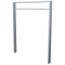 Lean-on hoop made of steel tube | Square tube, 80 x 20 mm | with cross bar (small distance) | total width: 1000 mm | hot-dip galvanized